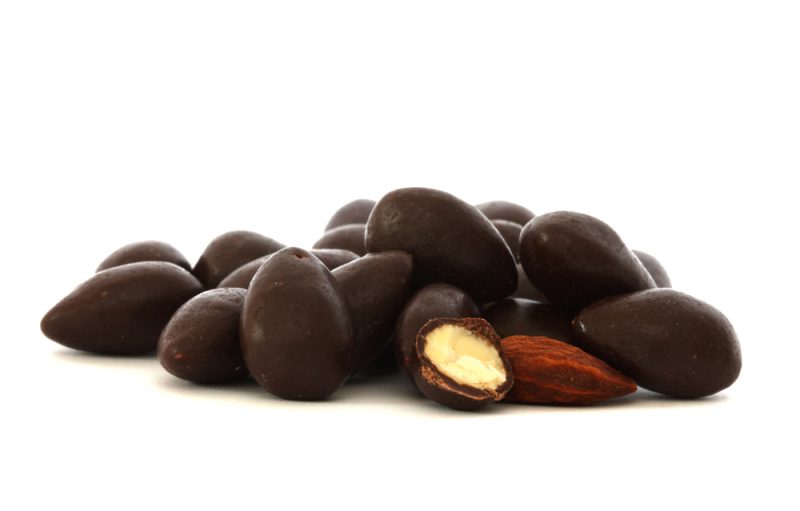 dark chocolate covered almonds